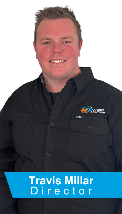 This is a profile photo of Travis Millar, Director of GT HVAC & Electrical in Melbourne Victoria Australia, qualified HVAC Air Conditioner and refrigerant mechanic technician