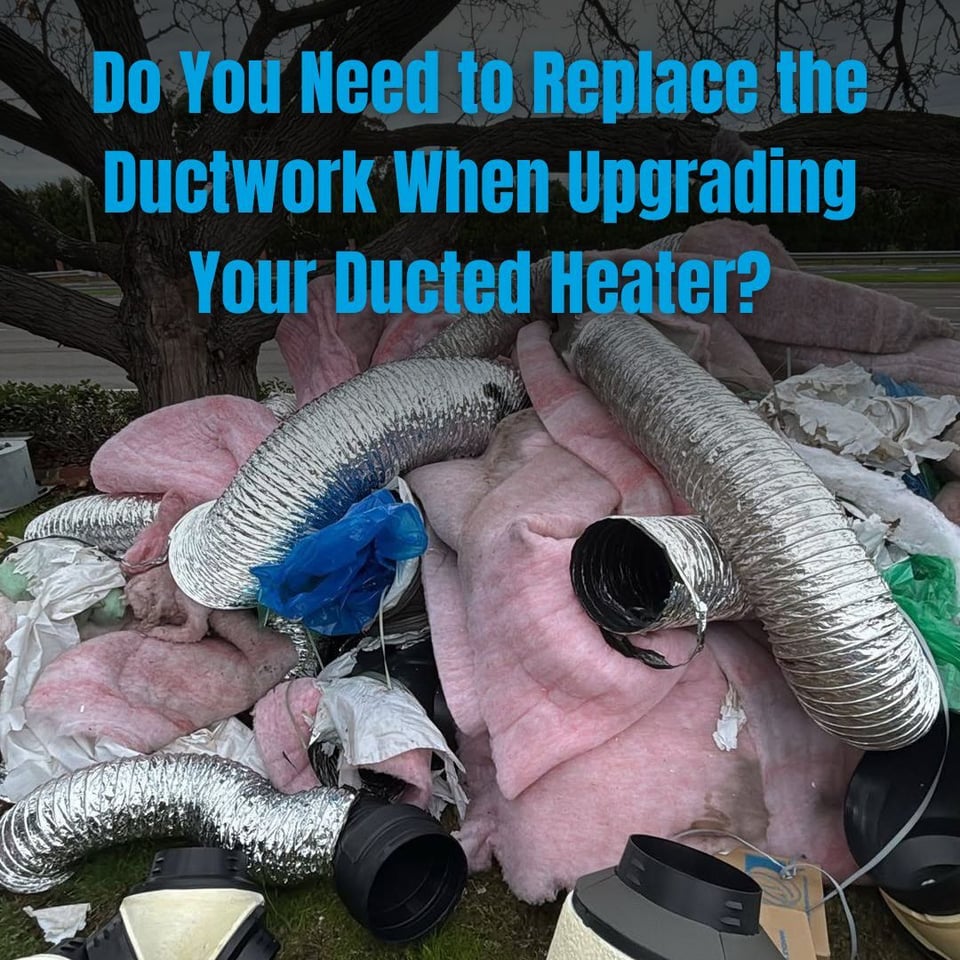 This is an image of old ductwork, insulation and ventilation components removed during a ducted gas heating upgrade to a refrigerated ducted air conditioning system by GT HVAC & Electrical in Melb