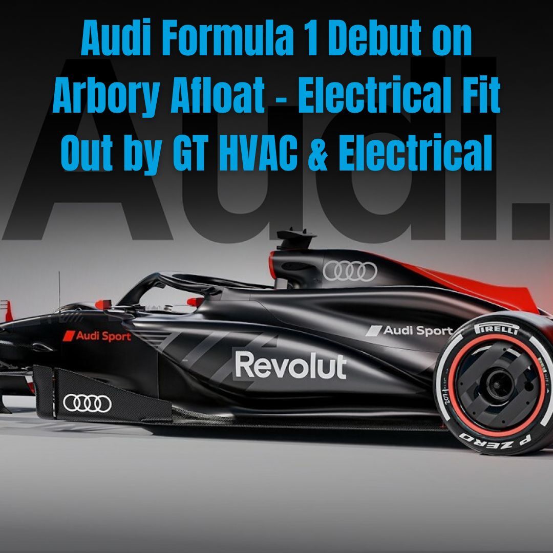 This is an image of the Audi Formula 1 launch at the Melbourne Formula 1 Grand Prix on Arbory Float - Electrical fit out by GT HVAC & Electrical